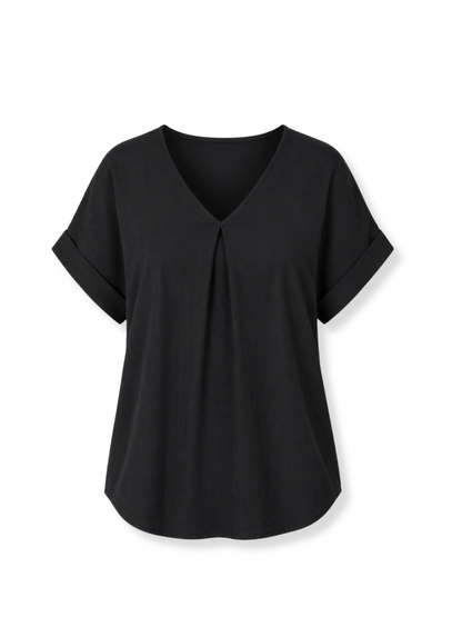 K-110 Blusa cuello V Negro 3