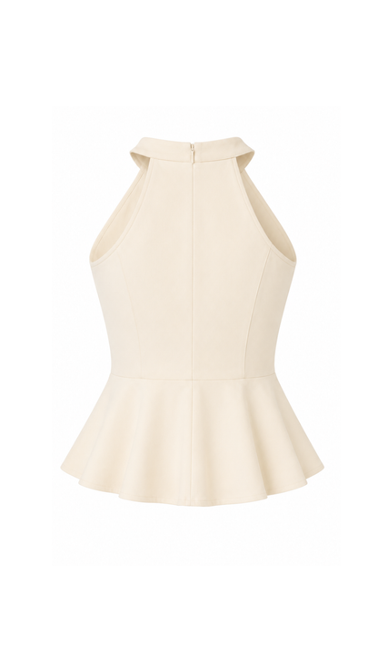 CT1378-4 Halter peplum con lazos 4