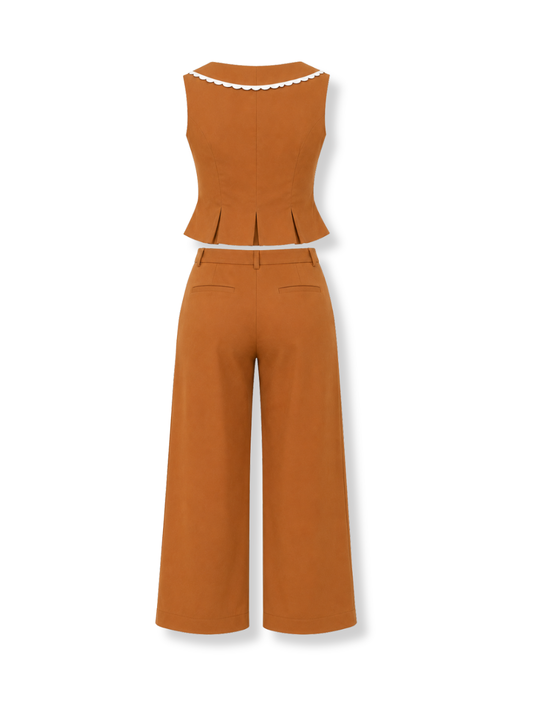 OMG-ST25-145W Conjunto wide leg Camel 4