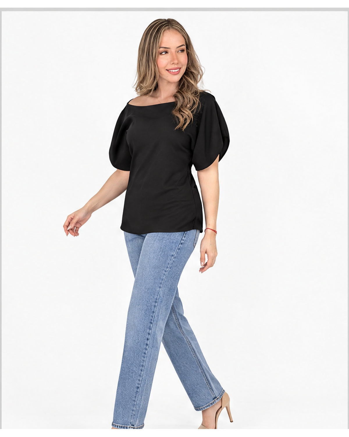 Blusa mangas tulipán