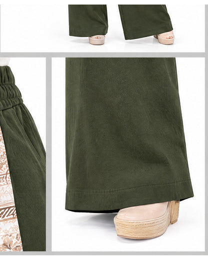 Pantalón ancho con cinta