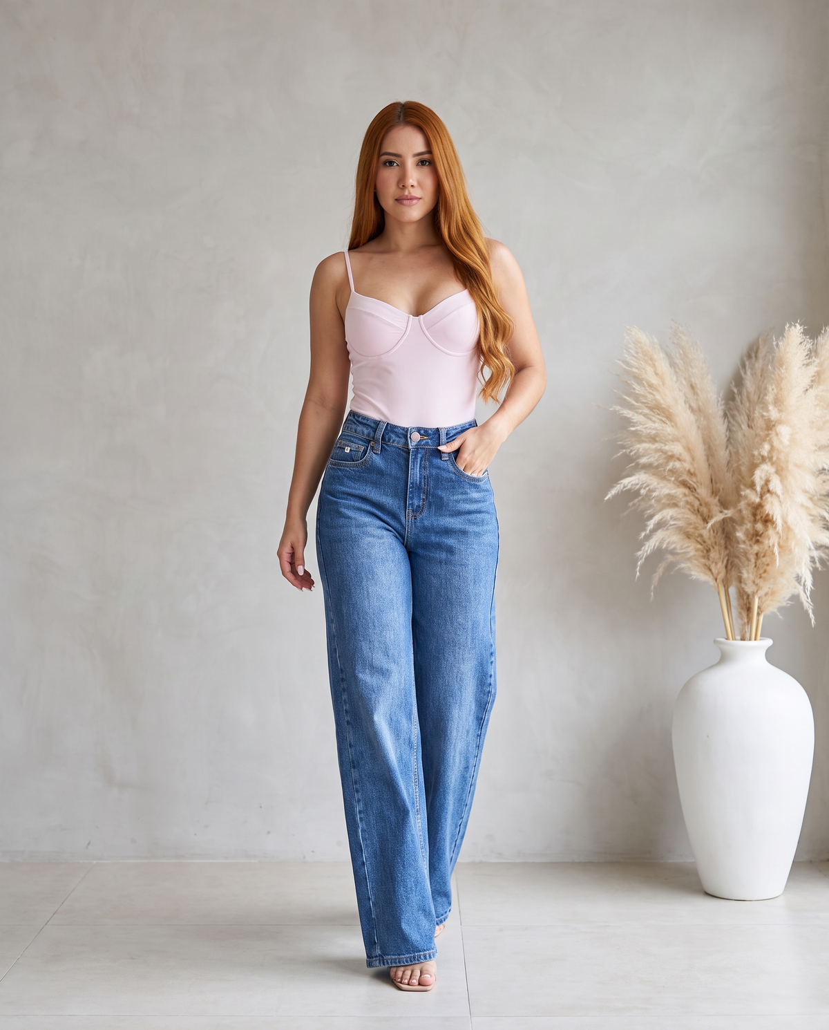 Jeans wide leg 10149-69311 caminando
