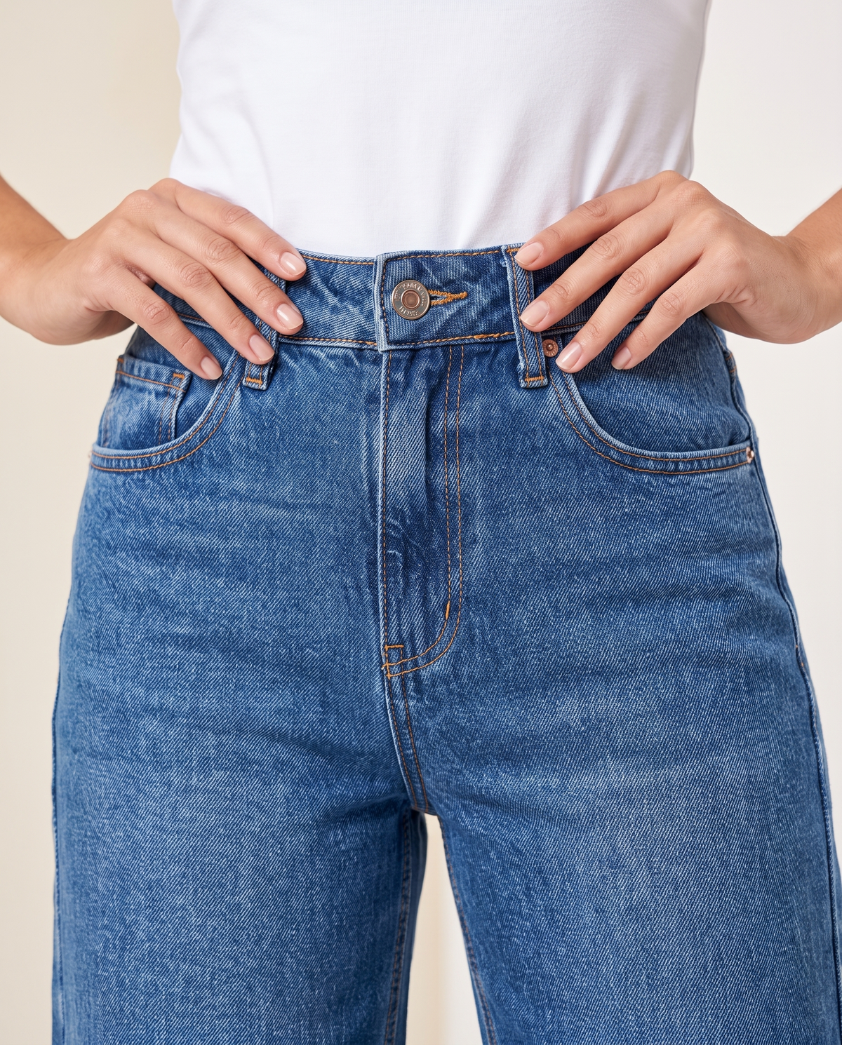 Jeans wide leg 10149-69311 detalle cintura
