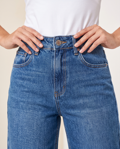 Jeans wide leg 10149-69311 detalle cintura