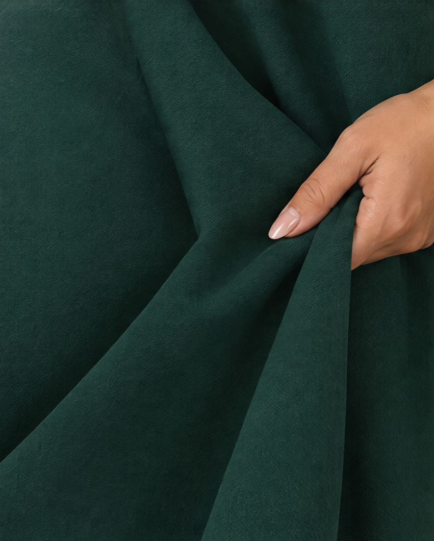 B41910 Vestido midi con vuelo Verde botella 05 - tela