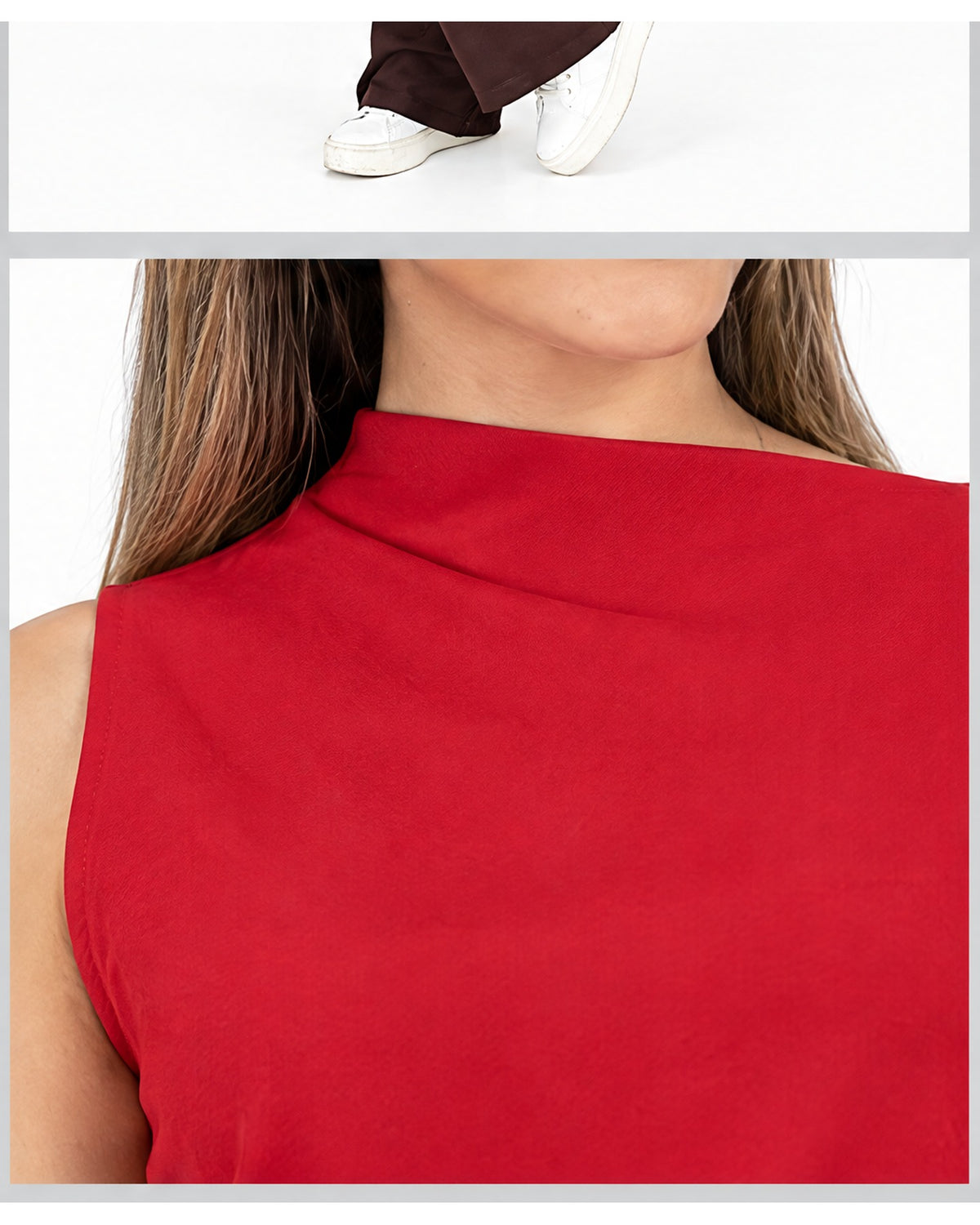 Blusa asimétrica de una manga