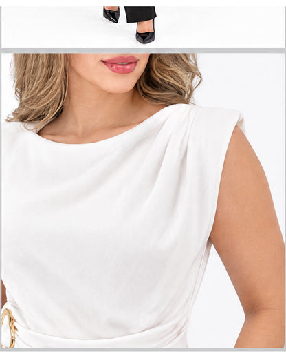 Blusa con hebilla lateral