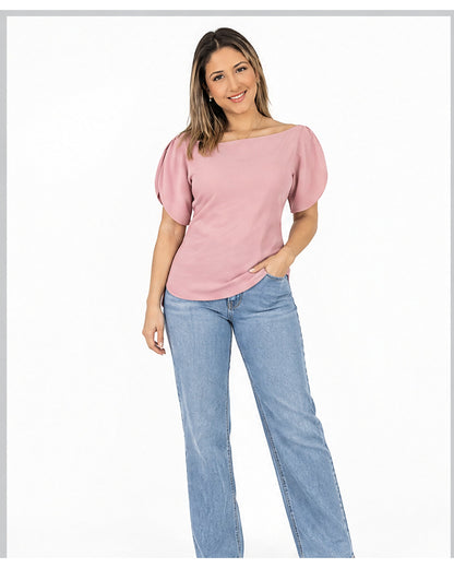 Blusa mangas tulipán
