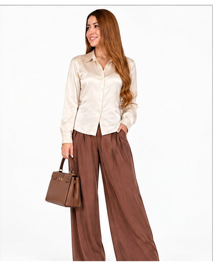 Camisa satinada