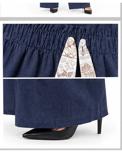 Pantalón ancho con cinta