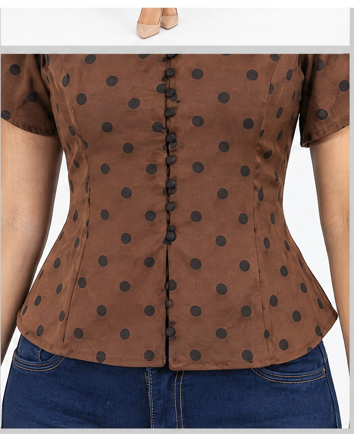 Blusa de lunares con botones