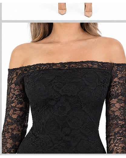 Body de encaje off-shoulder