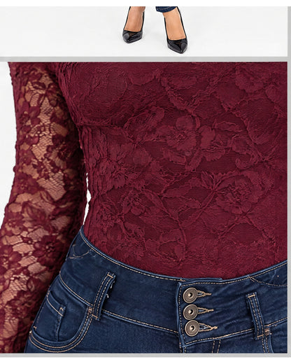 Body de encaje off-shoulder
